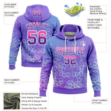 Load image into Gallery viewer, Custom Stitched Purple Pink-White Fade 3D Pattern Design Colorful Bubbles Sports Pullover Sweatshirt Hoodie