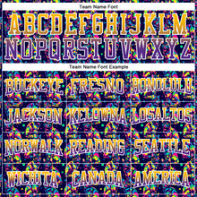 Load image into Gallery viewer, Custom Stitched Purple Gold-White Fade 3D Pattern Design Colorful Animal Cat Sports Pullover Sweatshirt Hoodie