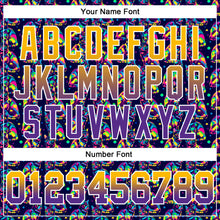 Load image into Gallery viewer, Custom Stitched Purple Gold-White Fade 3D Pattern Design Colorful Animal Cat Sports Pullover Sweatshirt Hoodie