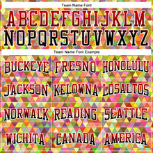 Load image into Gallery viewer, Custom Stitched Gold Red-Black Fade 3D Pattern Design Geometric Triangle Shapes Sports Pullover Sweatshirt Hoodie