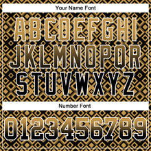 Load image into Gallery viewer, Custom Stitched Old Gold Black-White 3D Pattern Design Geometric Gradient Square Shapes Sports Pullover Sweatshirt Hoodie