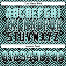 Load image into Gallery viewer, Custom Stitched Ice Blue Black-White 3D Pattern Design Geometric Gradient Square Shapes Sports Pullover Sweatshirt Hoodie