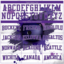 Load image into Gallery viewer, Custom Stitched White Purple-Gray 3D Dripping Splatter Bowling Ball Sports Pullover Sweatshirt Hoodie