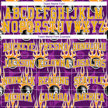 Load image into Gallery viewer, Custom Stitched Purple Gold-White 3D Billiard Snooker 8 Ball With Hotrod Flame Sports Pullover Sweatshirt Hoodie