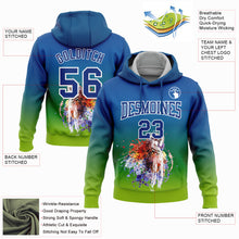 Load image into Gallery viewer, Custom Stitched Royal Neon Green-White 3D Golfing Golf Ball Sports Pullover Sweatshirt Hoodie