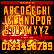 Load image into Gallery viewer, Custom Stitched Black Gold-Red 3D Flame Dart Board Sports Pullover Sweatshirt Hoodie