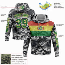 Load image into Gallery viewer, Custom Camo Grass Green-Light Yellow 3D Bolivia Bolivian Flag Sports Pullover Sweatshirt Salute To Service Hoodie