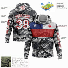 Load image into Gallery viewer, Custom Camo White-Red 3D Chile Chilean Flag Sports Pullover Sweatshirt Salute To Service Hoodie