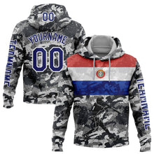 Load image into Gallery viewer, Custom Camo Navy-White 3D Paraguay Paraguayan Flag Sports Pullover Sweatshirt Salute To Service Hoodie