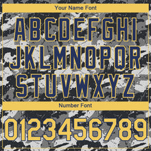 Load image into Gallery viewer, Custom Camo Yellow-Navy 3D Barbados Barbadian Flag Sports Pullover Sweatshirt Salute To Service Hoodie