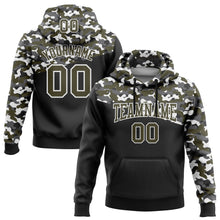 Load image into Gallery viewer, Custom Stitched Camo Olive Black-Steel Gray 3D Sports Pullover Sweatshirt Salute To Service Hoodie