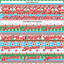 Load image into Gallery viewer, Custom Stitched White Red Christmas 3D Sports Pullover Sweatshirt Hoodie
