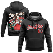 Load image into Gallery viewer, Custom Stitched Black Red-White Funny Christmas 3D Sports Pullover Sweatshirt Hoodie