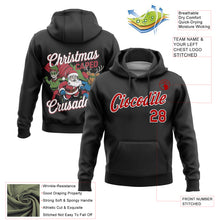 Load image into Gallery viewer, Custom Stitched Black Red-White Funny Christmas 3D Sports Pullover Sweatshirt Hoodie