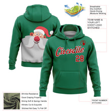 Load image into Gallery viewer, Custom Stitched Kelly Green Red-White Funny Christmas 3D Sports Pullover Sweatshirt Hoodie