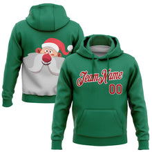 Load image into Gallery viewer, Custom Stitched Kelly Green Red-White Funny Christmas 3D Sports Pullover Sweatshirt Hoodie
