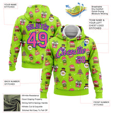 Load image into Gallery viewer, Custom Stitched Neon Green Pink-Thunder Blue Funny Christmas 3D Sports Pullover Sweatshirt Hoodie