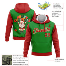Load image into Gallery viewer, Custom Stitched Grass Green Red-Cream Funny Christmas 3D Sports Pullover Sweatshirt Hoodie