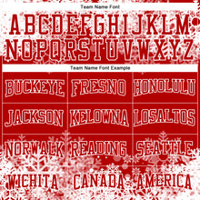 Load image into Gallery viewer, Custom Stitched Red White Christmas Snowflakes 3D Sports Pullover Sweatshirt Hoodie