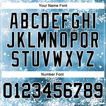 Load image into Gallery viewer, Custom Stitched Panther Blue Black-White Christmas Snowflakes 3D Sports Pullover Sweatshirt Hoodie