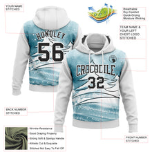 Load image into Gallery viewer, Custom Stitched White Black Christmas Snowflakes 3D Sports Pullover Sweatshirt Hoodie