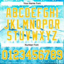 Load image into Gallery viewer, Custom Stitched Lakes Blue Yellow-White Christmas Snowflakes 3D Sports Pullover Sweatshirt Hoodie