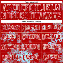 Load image into Gallery viewer, Custom Stitched Red White Christmas Snowflakes 3D Sports Pullover Sweatshirt Hoodie