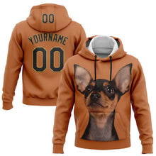 Load image into Gallery viewer, Custom Stitched Orange Black-Old Gold 3D Pattern Design Prague Ratter Sports Pullover Sweatshirt Hoodie
