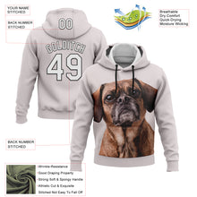 Load image into Gallery viewer, Custom Stitched Gray Black 3D Pattern Design Puggle Sports Pullover Sweatshirt Hoodie