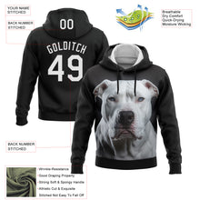Load image into Gallery viewer, Custom Stitched Black White 3D Pattern Design Dogo-argentino Sports Pullover Sweatshirt Hoodie