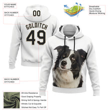 Load image into Gallery viewer, Custom Stitched White Black-Cream 3D Pattern Design Border Collie Sports Pullover Sweatshirt Hoodie