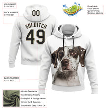 Load image into Gallery viewer, Custom Stitched White Black-Cream 3D Pattern Design English Pointer Dog Sports Pullover Sweatshirt Hoodie