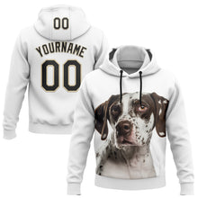 Load image into Gallery viewer, Custom Stitched White Black-Cream 3D Pattern Design English Pointer Dog Sports Pullover Sweatshirt Hoodie