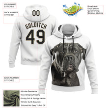 Load image into Gallery viewer, Custom Stitched White Black-Cream 3D Pattern Design Italiano Cane Corso Dog Sports Pullover Sweatshirt Hoodie