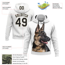 Load image into Gallery viewer, Custom Stitched White Black-Cream 3D Pattern Design German Shepherd Dog Sports Pullover Sweatshirt Hoodie