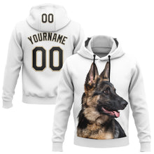 Load image into Gallery viewer, Custom Stitched White Black-Cream 3D Pattern Design German Shepherd Dog Sports Pullover Sweatshirt Hoodie