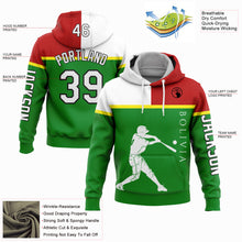 Load image into Gallery viewer, Custom Grass Green Red Light Yellow-Black 3D Bolivia Bolivian Flag Sports Pullover Sweatshirt Hoodie