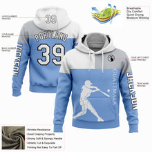 Load image into Gallery viewer, Custom Light Blue Gray-Black 3D Guatemala Guatemalan Flag Sports Pullover Sweatshirt Hoodie