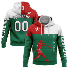 Load image into Gallery viewer, Custom Kelly Green Red-Black 3D Suriname Surinamese Flag Sports Pullover Sweatshirt Hoodie