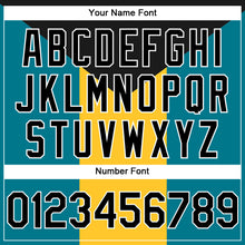 Load image into Gallery viewer, Custom Black Teal-Gold 3D Bahamas Bahamian Flag Sports Pullover Sweatshirt Hoodie