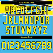 Load image into Gallery viewer, Custom Sky Blue Light Yellow-Black 3D Saint Lucia Saint Lucian Flag Sports Pullover Sweatshirt Hoodie