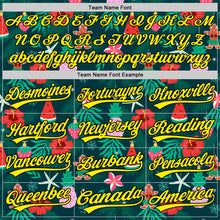 Load image into Gallery viewer, Custom Green Light Yellow-Black 3D Funny Christmas Authentic Baseball Jersey