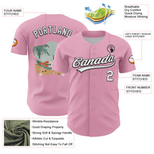 Load image into Gallery viewer, Custom Light Pink White-Black 3D Funny Christmas Authentic Baseball Jersey