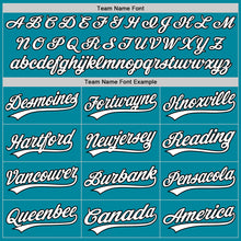 Load image into Gallery viewer, Custom Teal White-Black 3D Funny Christmas Authentic Baseball Jersey