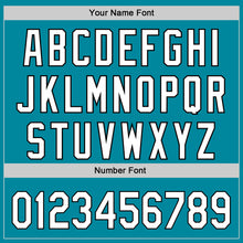 Load image into Gallery viewer, Custom Teal White-Black 3D Funny Christmas Authentic Baseball Jersey