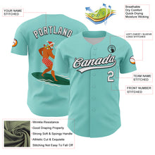 Load image into Gallery viewer, Custom Ice Blue White-Black 3D Funny Christmas Authentic Baseball Jersey