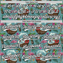 Load image into Gallery viewer, Custom Teal White-Black 3D Funny Christmas Authentic Baseball Jersey