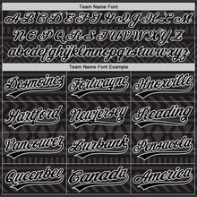 Load image into Gallery viewer, Custom Black White 3D Pattern Design Black History Month Authentic Baseball Jersey