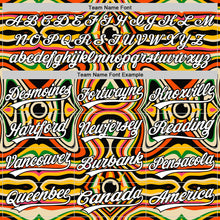 Load image into Gallery viewer, Custom Orange White-Black 3D Pattern Design Black History Month Authentic Baseball Jersey