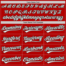 Load image into Gallery viewer, Custom Red White-Black 3D Pattern Design Black History Month Authentic Baseball Jersey